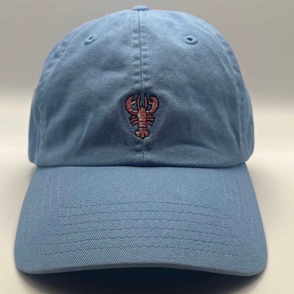 Vineyard Vines Light Blue Baseball Cap with Pink Lobster Logo